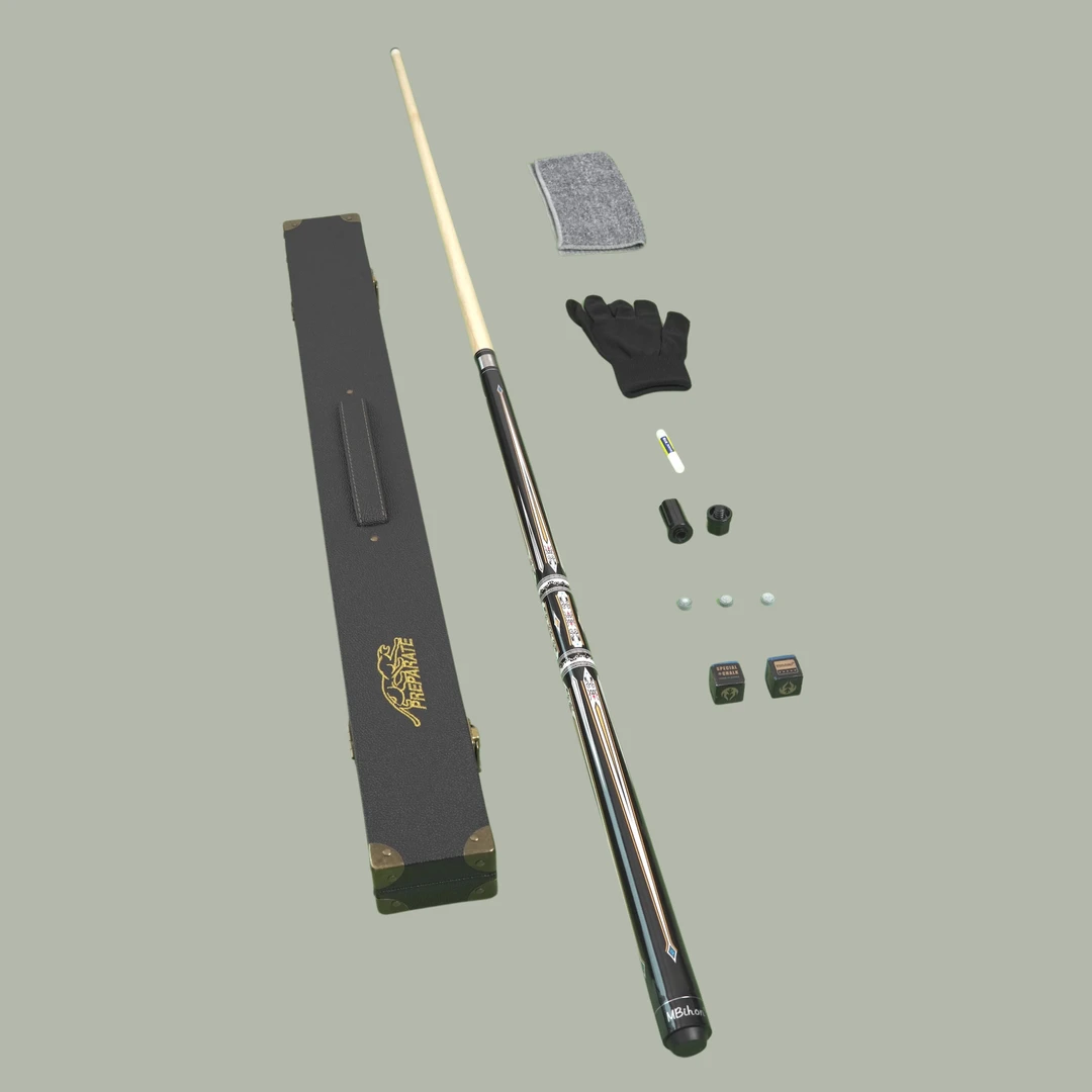 美洲豹屠龙战神同款分体枫木台球杆九球大头黑八中头手工桌球杆