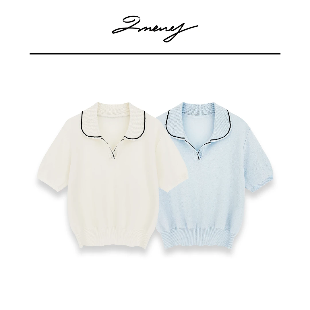 LMENY半夏polo衫~简约风格翻领设计针织衫25AM235