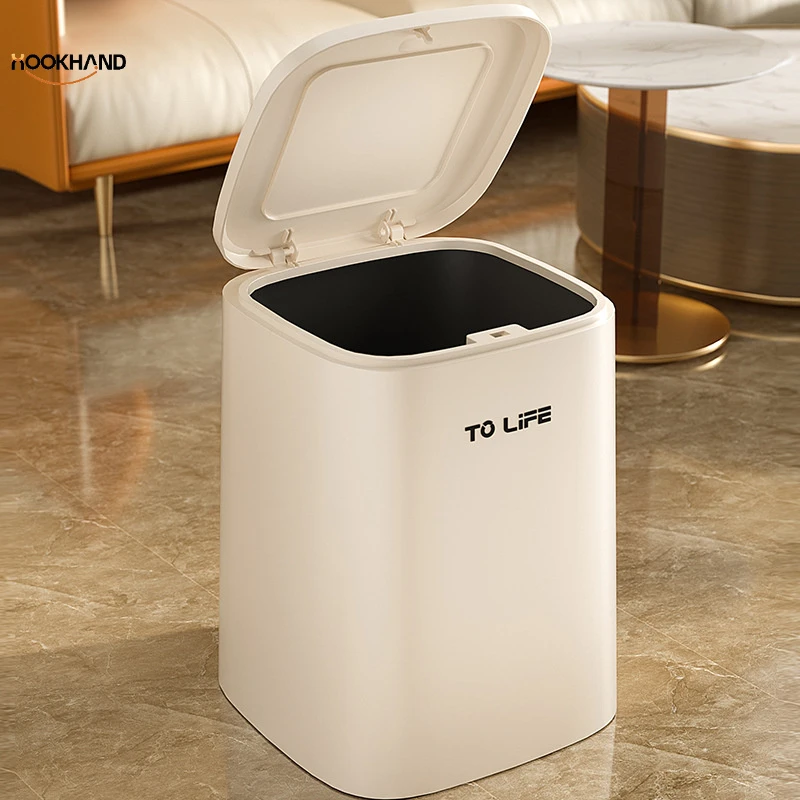 网红轻奢高颜值按压式垃圾桶大容量家用客厅卫生间厨房带盖纸篓