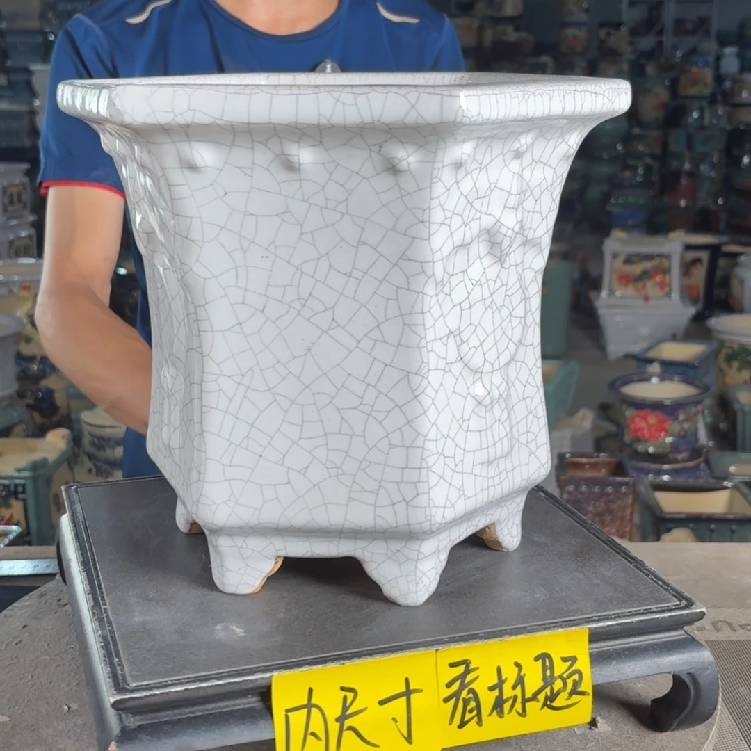 一风堂石湾花盆 内22*24修补痕迹微瑕