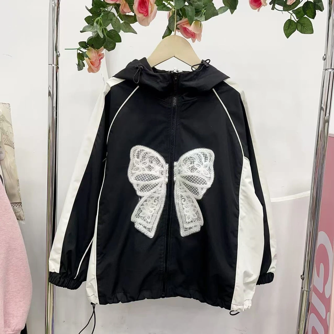 【淼淼妈】儿童春季连帽冲锋衣外套24137 24007