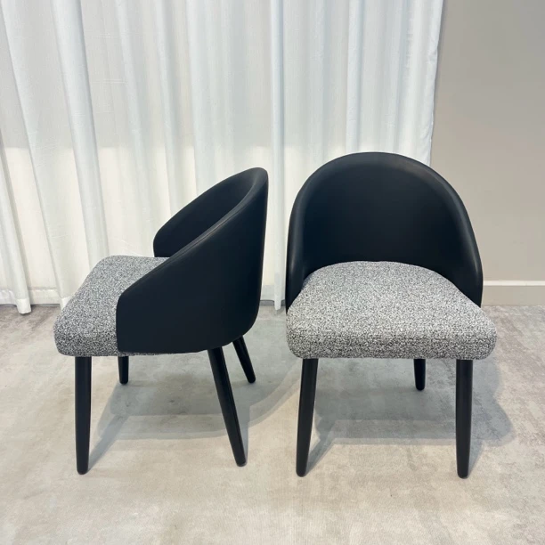 现代简约餐椅家用意式酒店劳森椅加厚餐桌休闲椅北欧实木靠背凳子