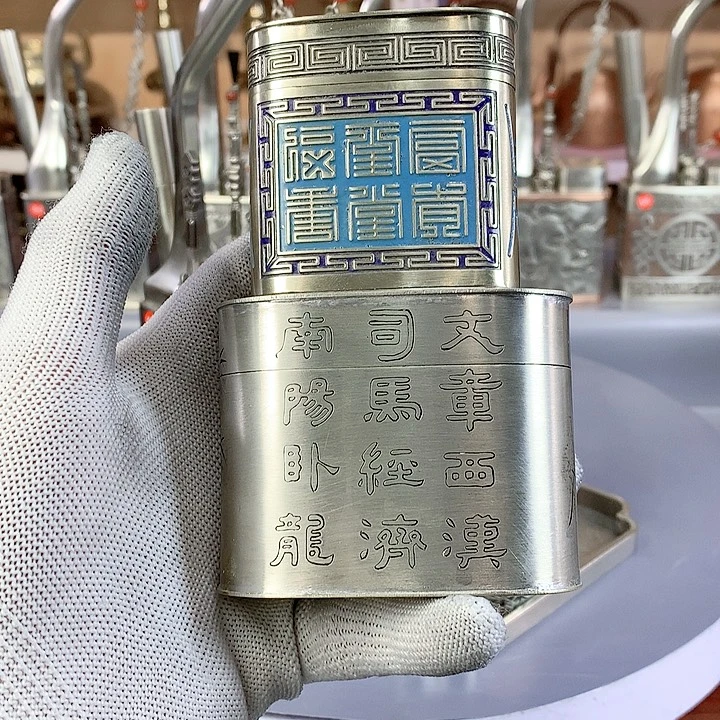 铜白铜精圆型盒子