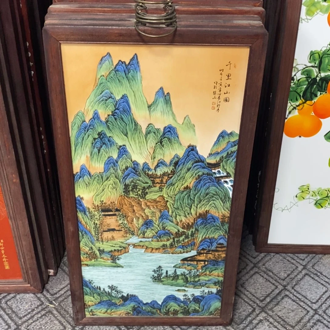 瓷片86*46*1景德镇瓷板画柴窑烧制