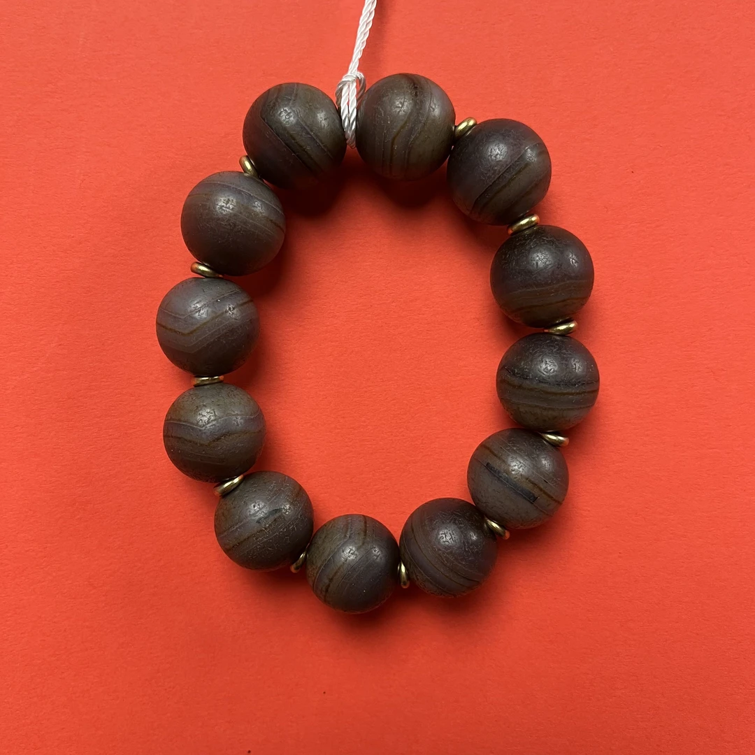 天然腰缠万贯 玛瑙手串 9588