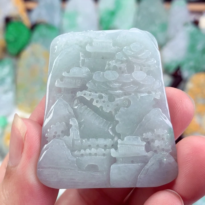 翡翠未镶嵌吊坠(不含链)