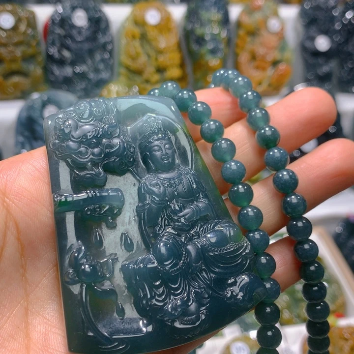 翡翠未镶嵌吊坠(赠链)久*