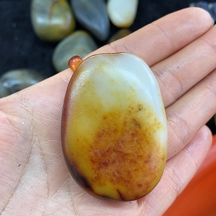 闲***酌和田玉未镶嵌挂件