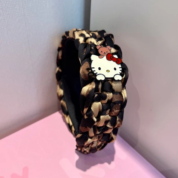 26614豹纹KT小熊宽发箍