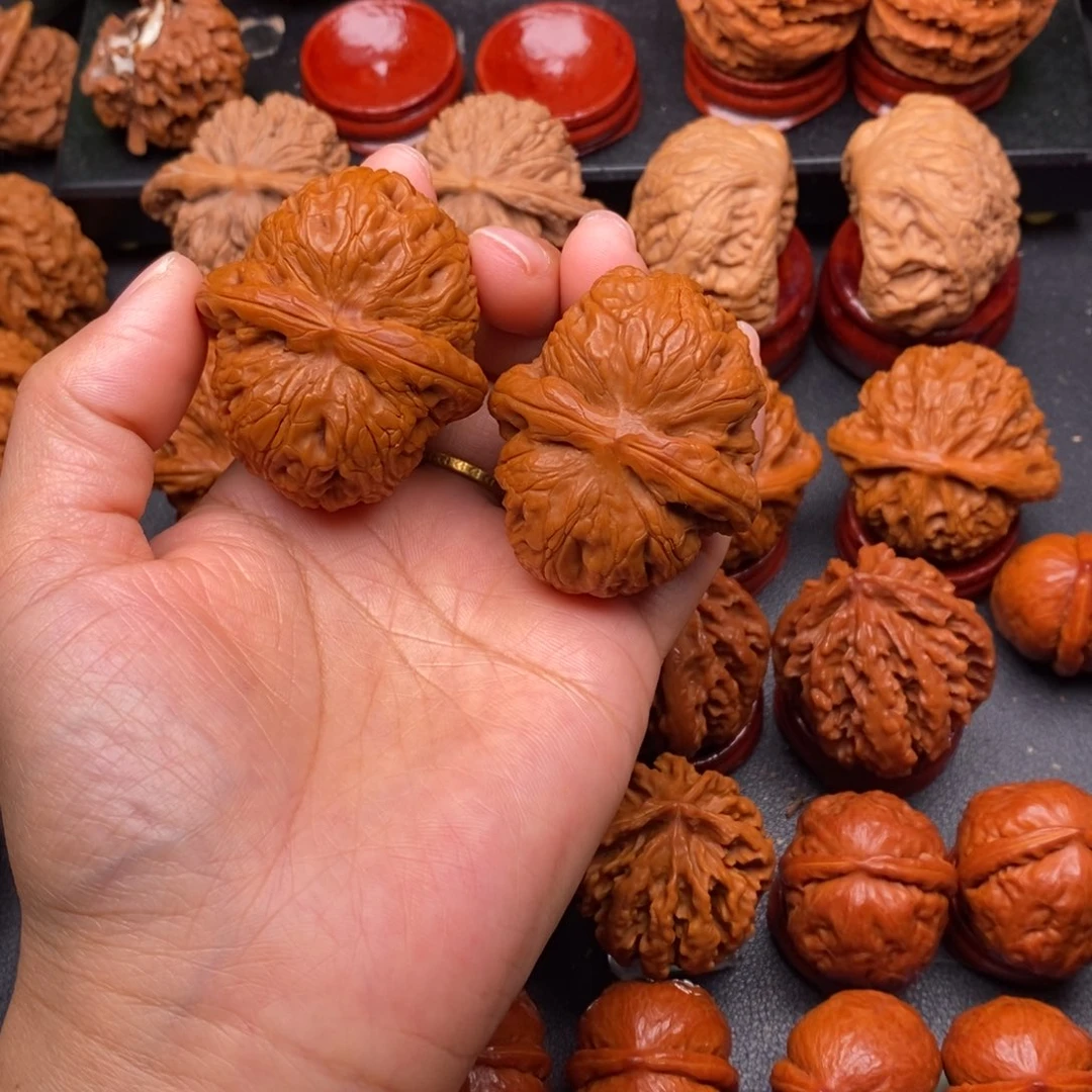 文玩核桃把件47平谷元宝