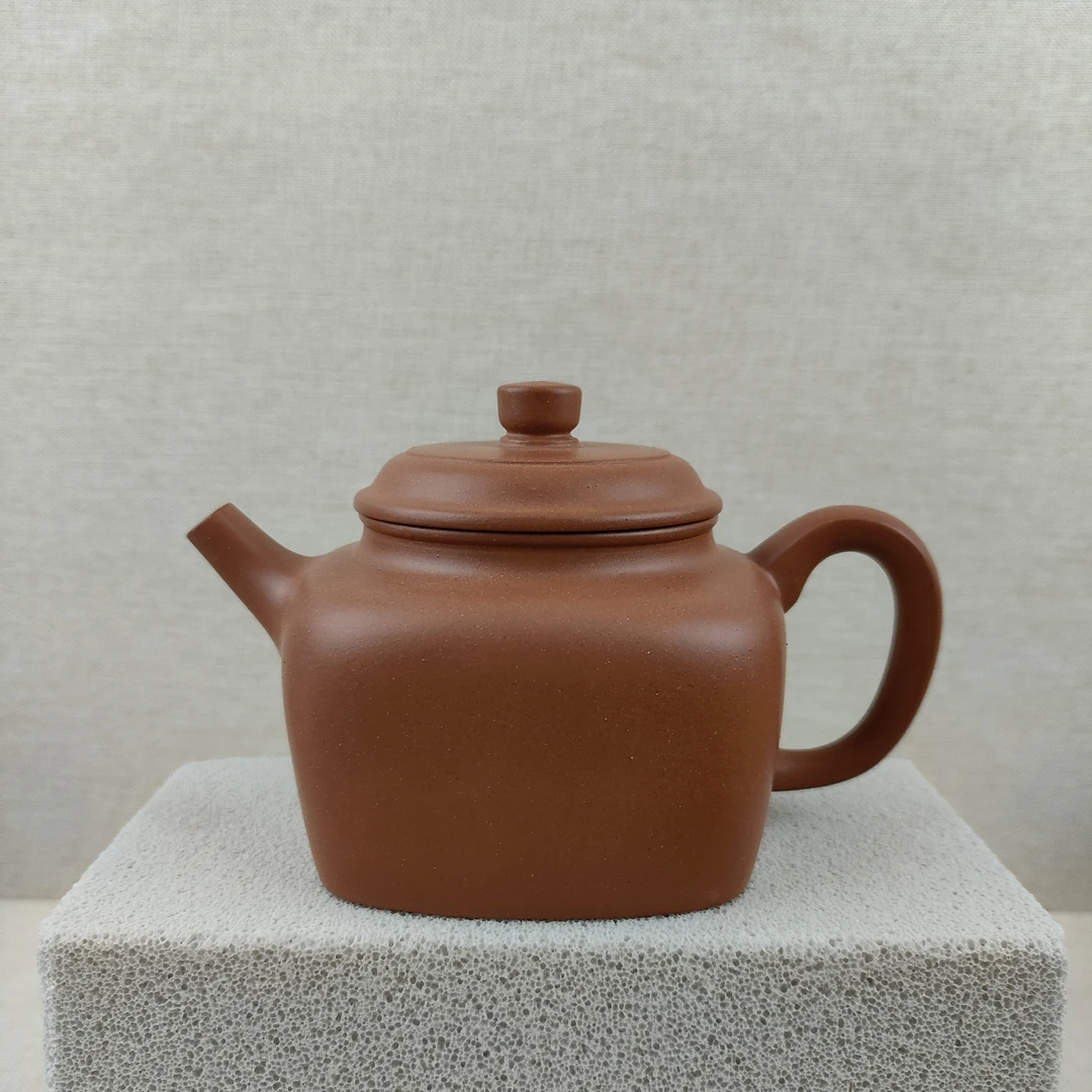 【精工手制】独有金咖绿泥280ml混方德钟紫砂壶喀左原矿支持溯源检