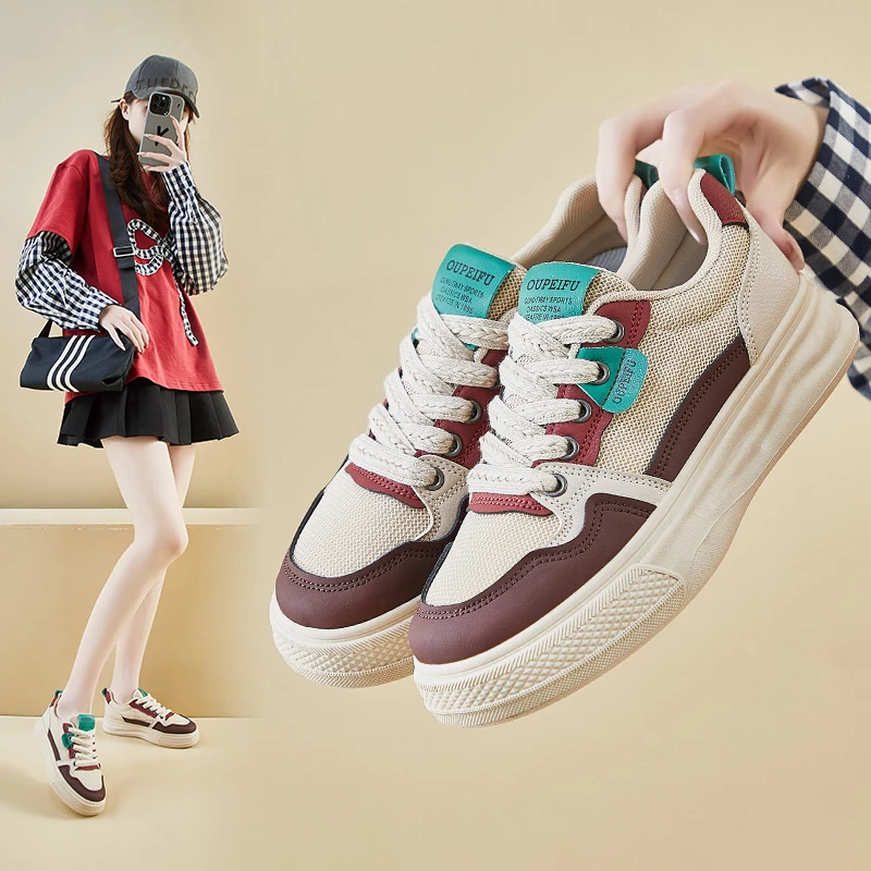 2025夏季新款百搭小白鞋女韩版ins学生网面透气运动休闲板鞋