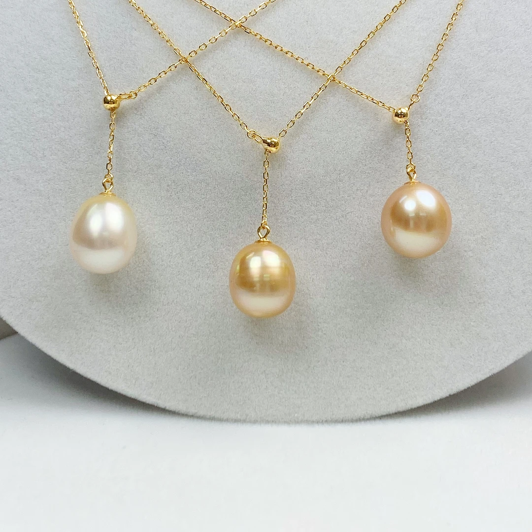 进口南洋海水金珠爆大点位Y字链S925银多样性发货只发一件