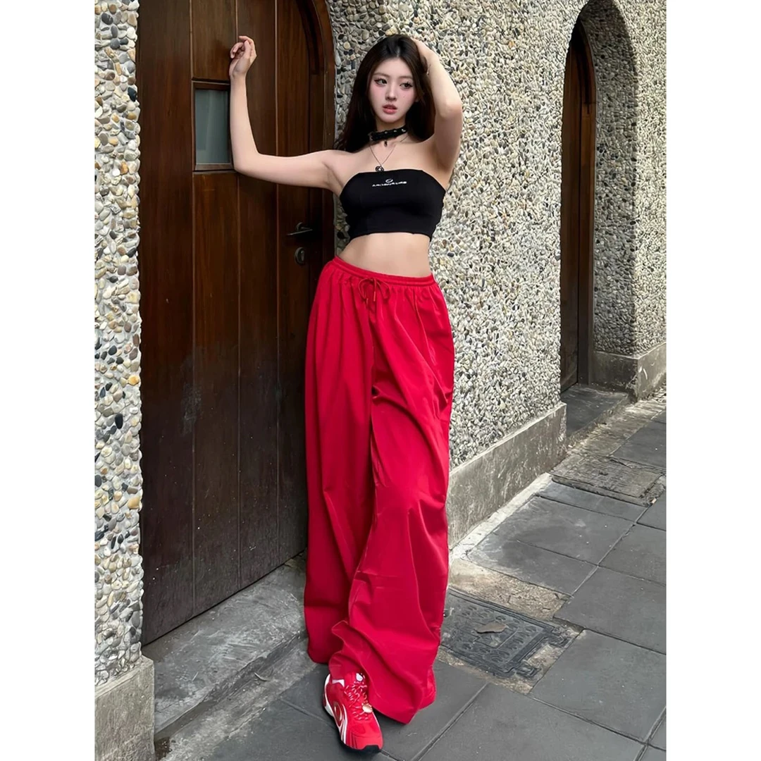 【土豆优选】美式复古休闲阔腿裤