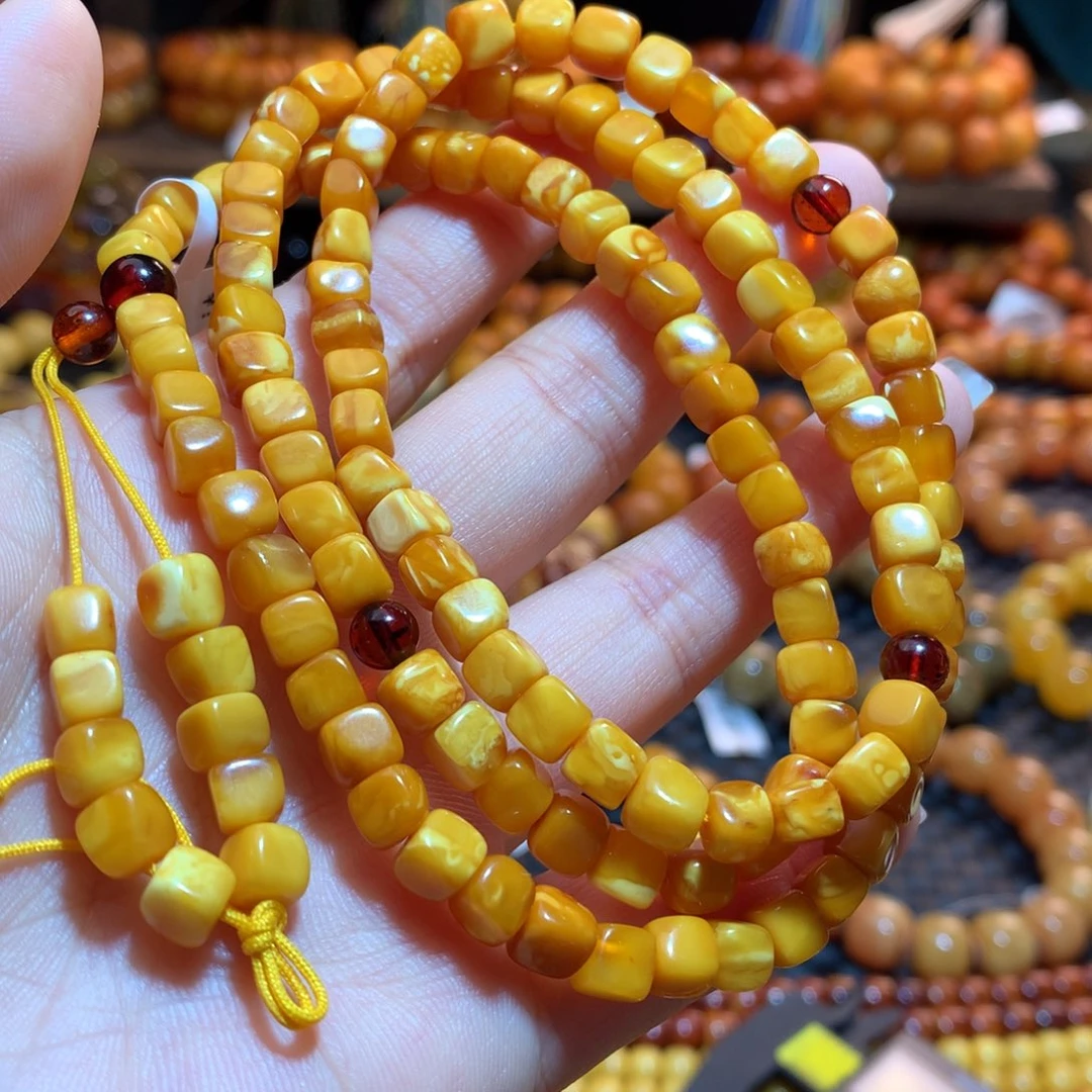 蜜蜡未镶嵌手链蜜蜡手链