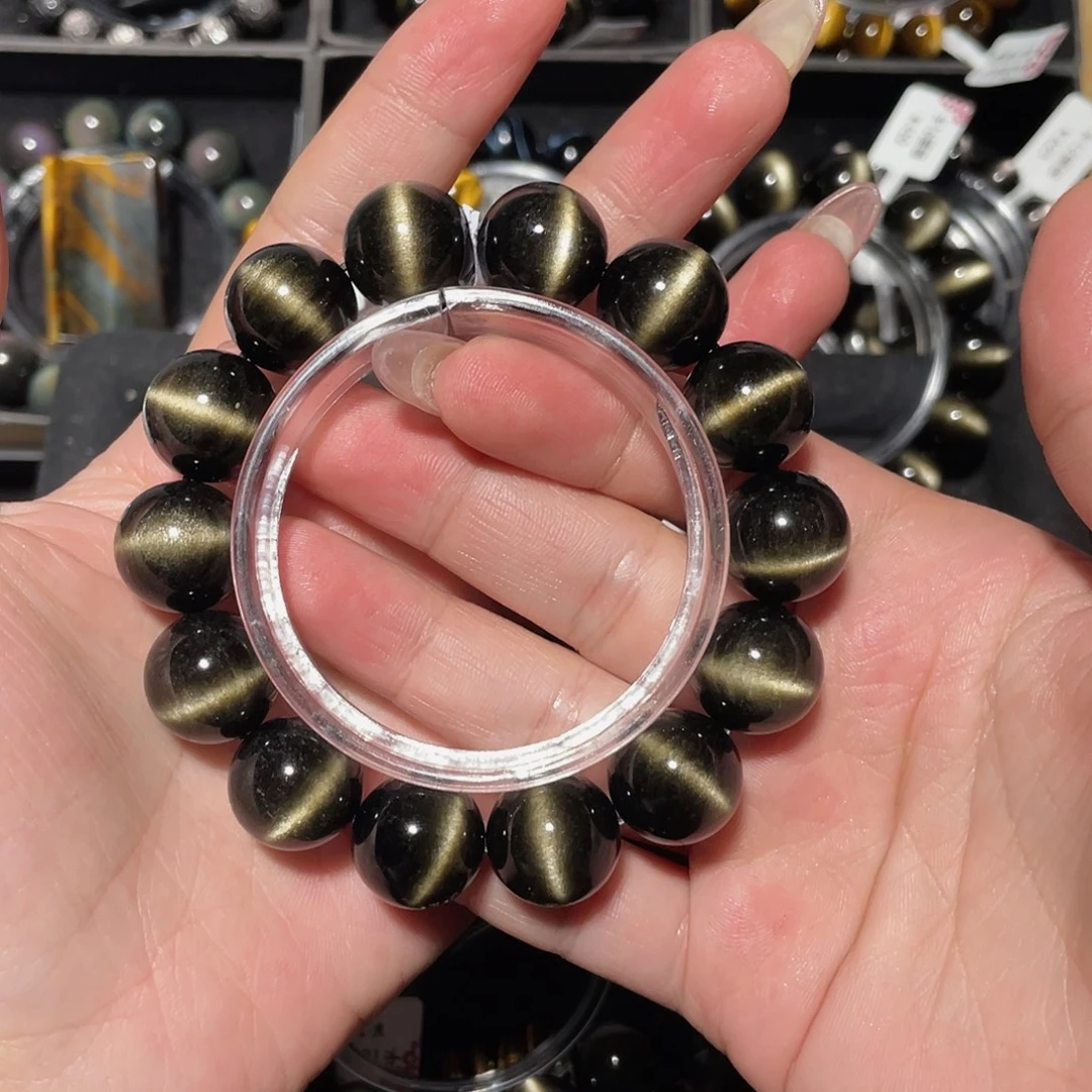 娜***娜黑曜岩未镶嵌手链