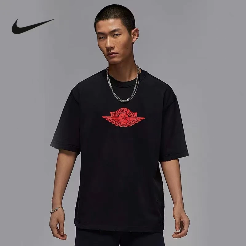 NIKE耐克【五】JORDAN运动休闲印花消失的飞翼短袖IB3131-010