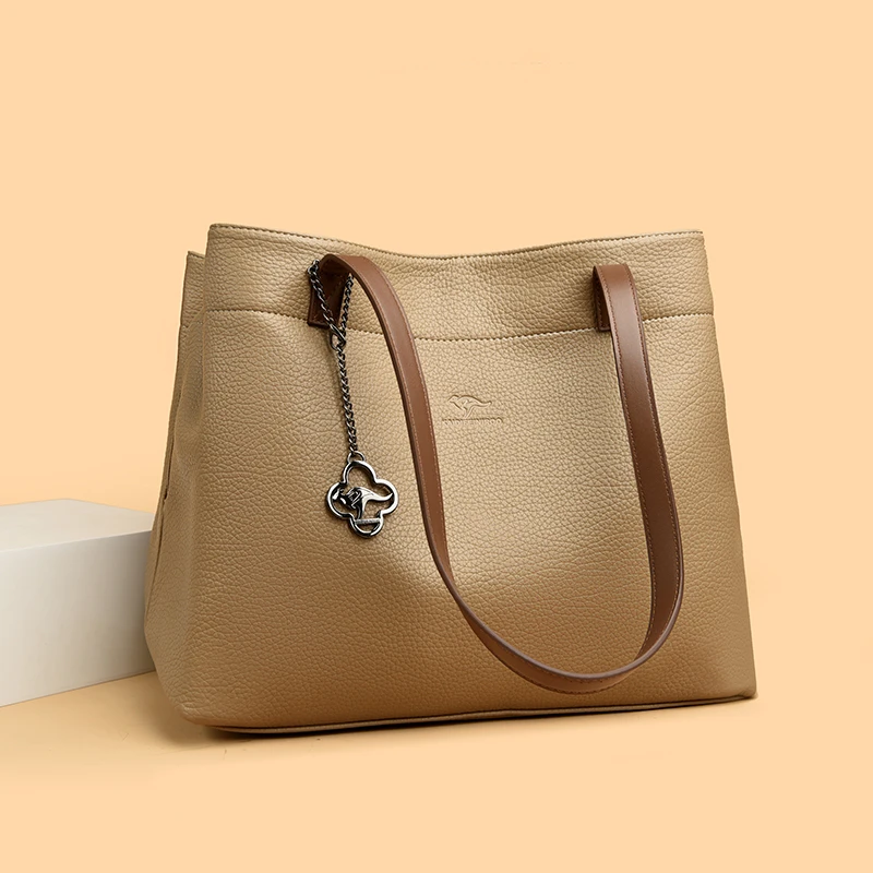 正品玫瑰袋鼠女包送妈妈简约托特包复古大容量包包时尚通勤单肩包