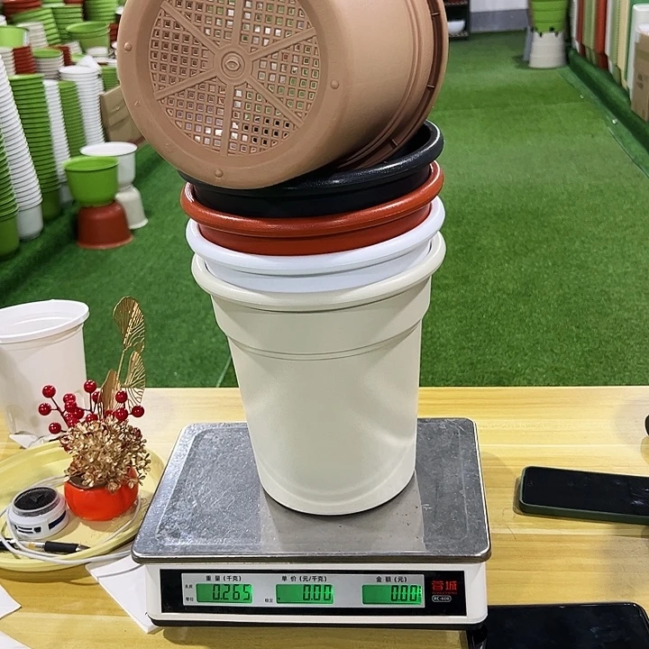 特价翻边盆口23高25白色无托5只