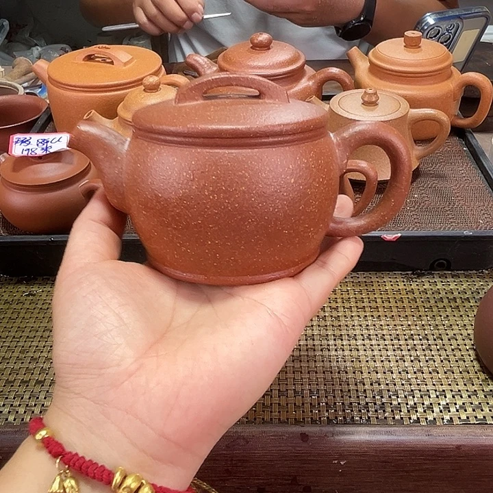 茶壶紫砂红降坡汉瓦230