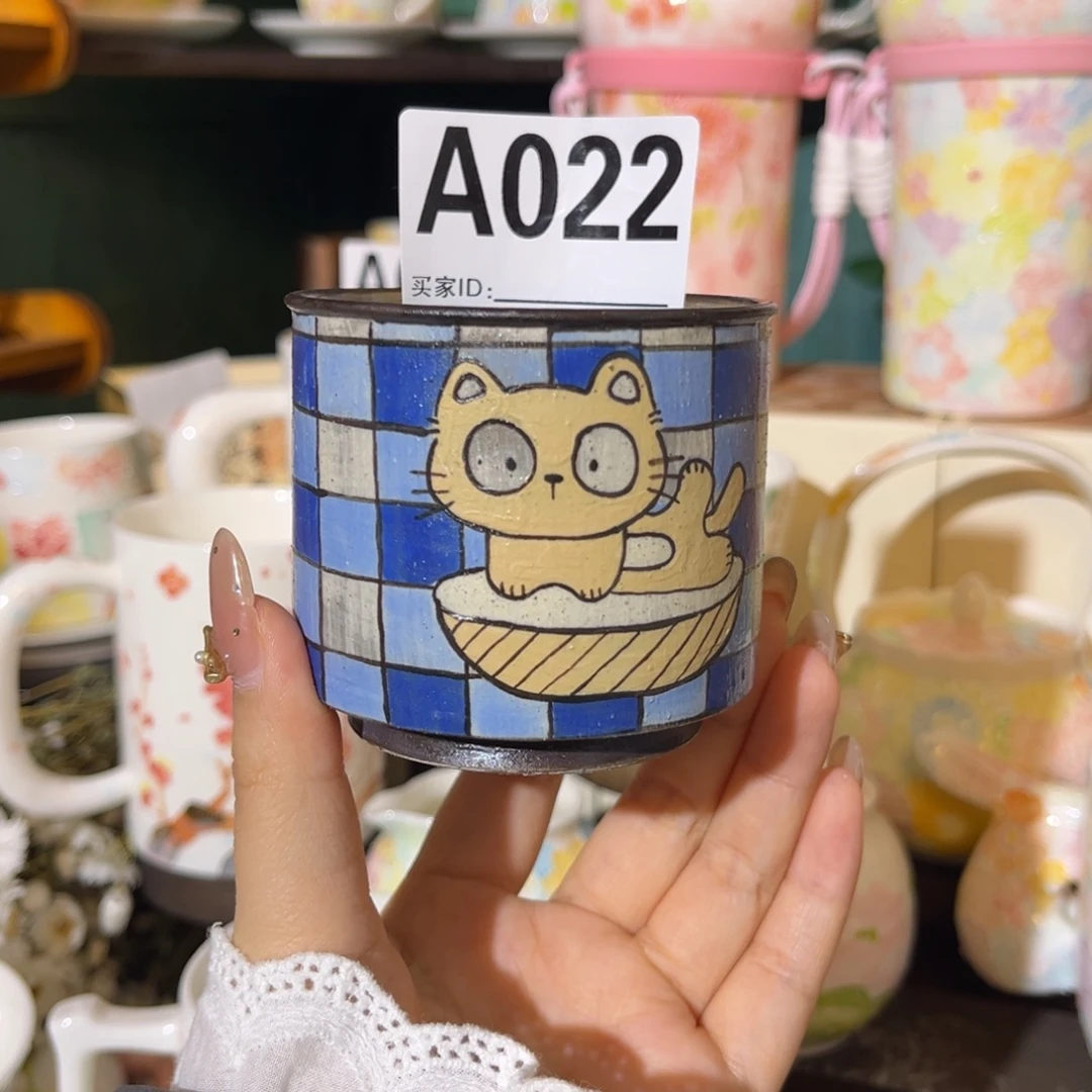 手柄款陶瓷陶泥小杯