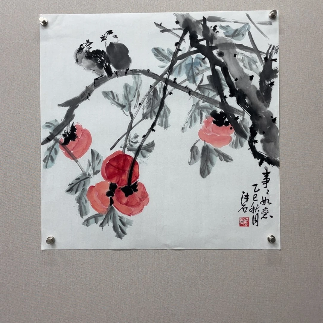 国画艺术家真人手绘