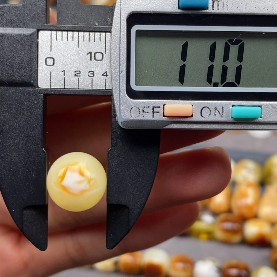 未镶嵌琥珀戒指圆珠