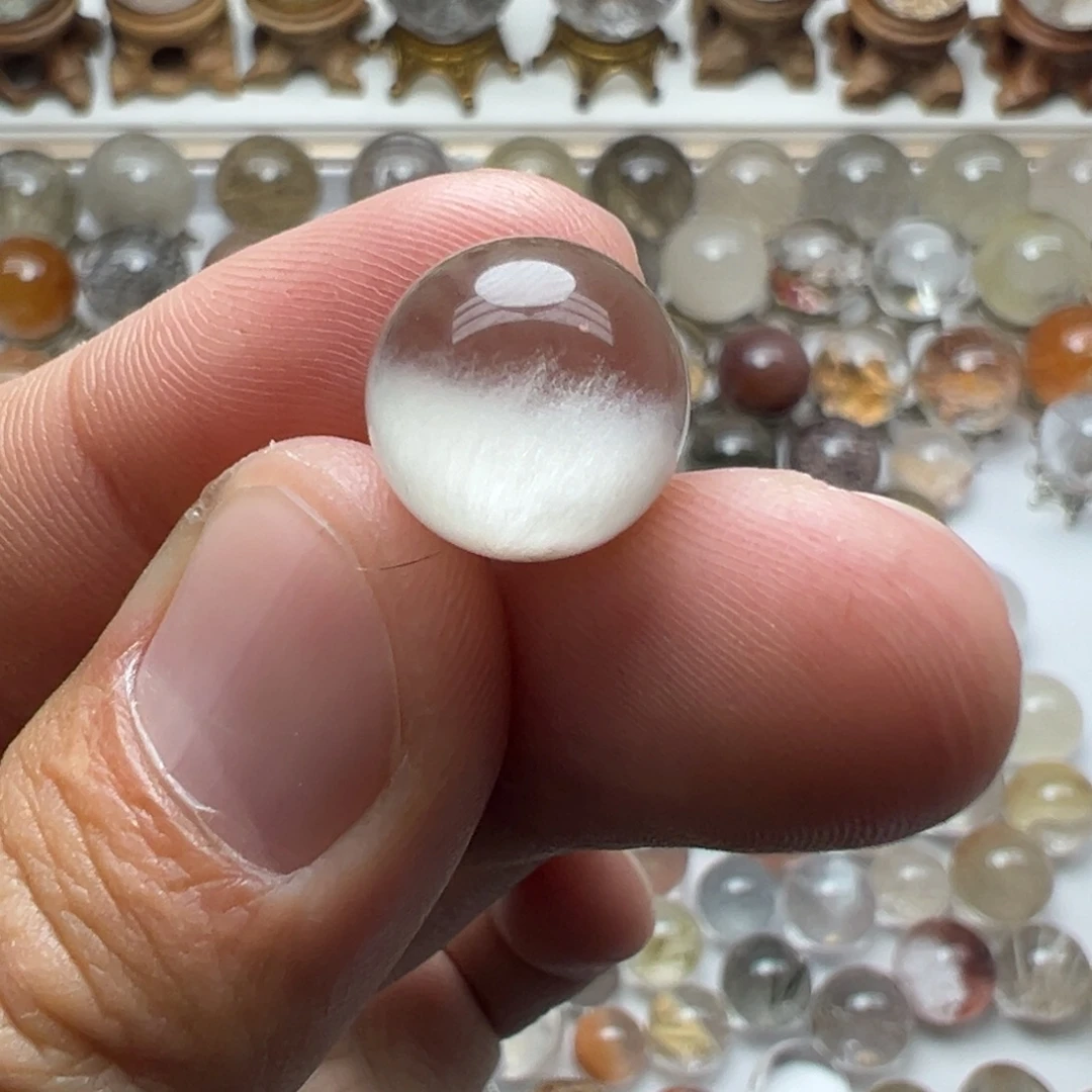 珠宝半成品水晶未镶嵌幽灵球