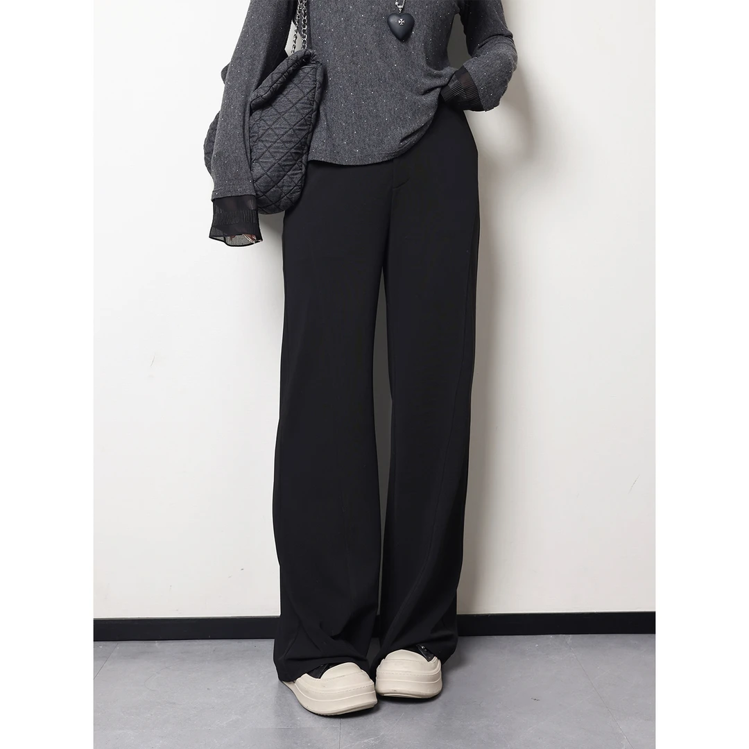 念念&李潇洒【超模裤】微胖大码女装夏季百搭直筒微喇西装裤