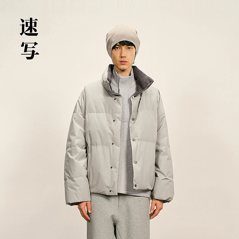 【商场同款】速写男装2025冬新品羽绒服H型长袖立领短款9P0C12410