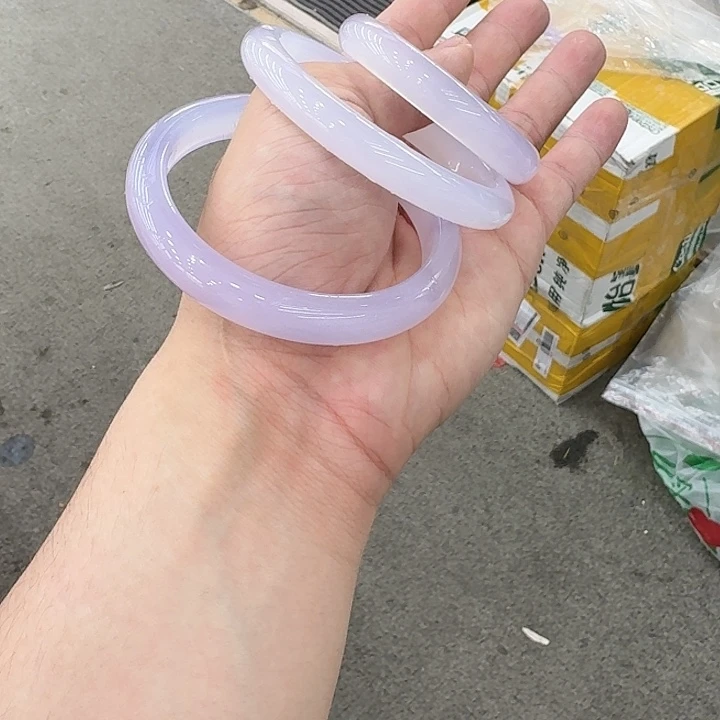 玛瑙/玉髓手镯未镶嵌紫玉髓手镯多样性发其一