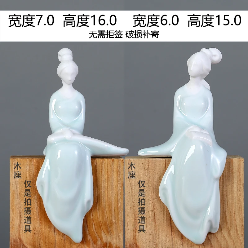 菩陶堂174陶瓷花盆新中式室内盆景花盆家用高端透气带底座陶瓷盆