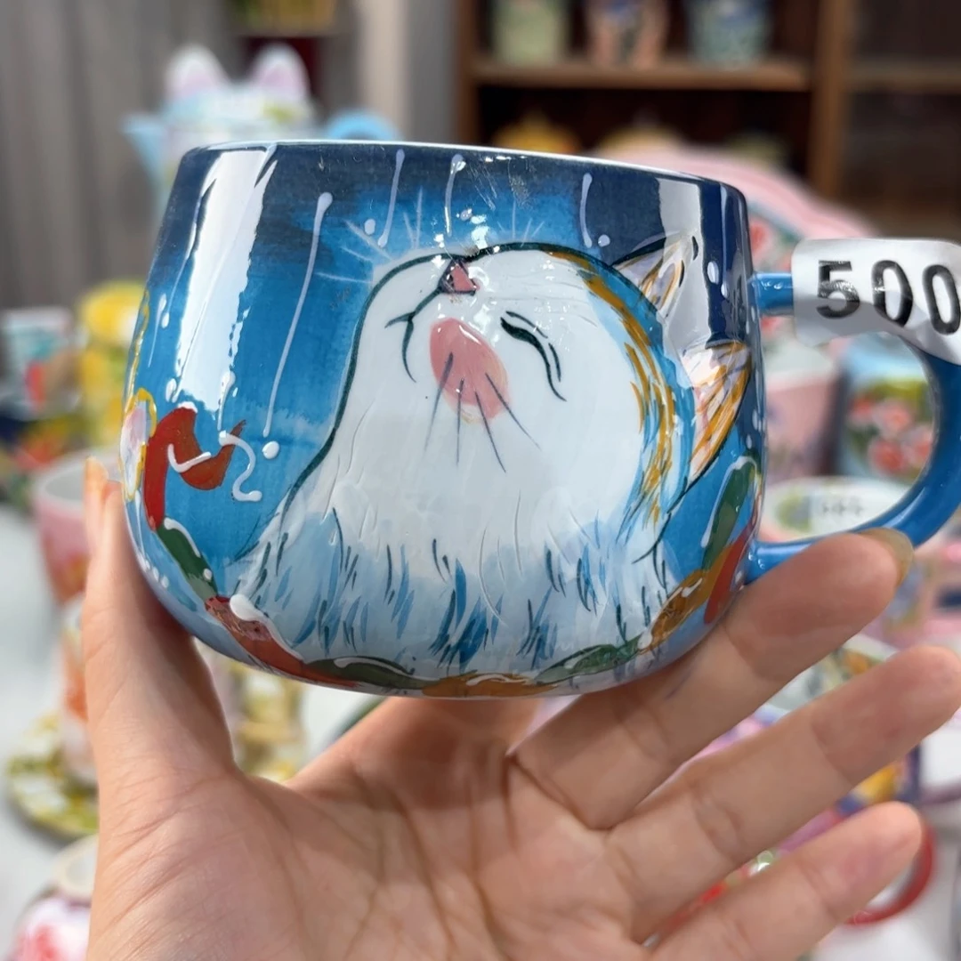 景德镇手绘高温釉下彩陶瓷茶具