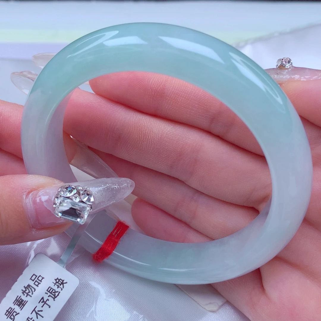 翡翠手镯未镶嵌天然缅甸翡翠A货手镯 20号