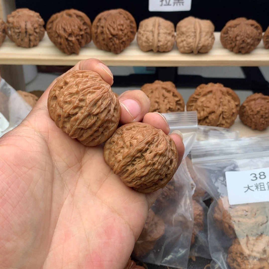 文玩核桃把件哲*40尺全品无修山地磨盘