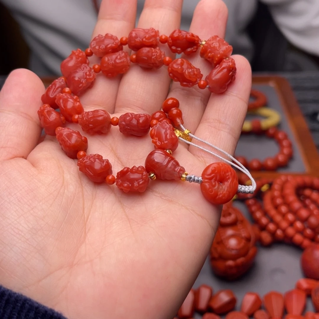 未镶嵌配饰卡9毫米南红玛瑙