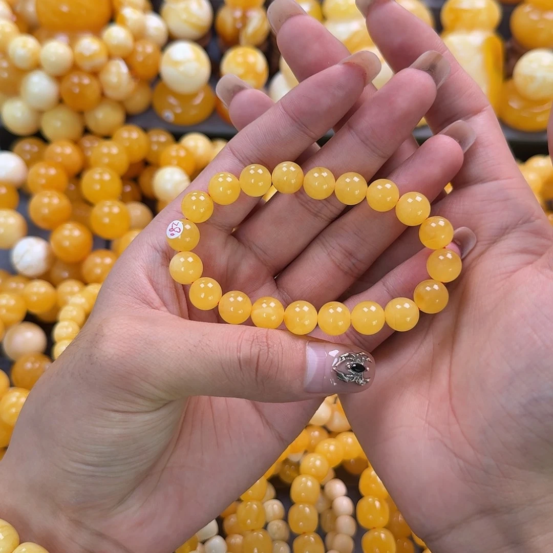 蜜蜡未镶嵌珠宝奇石同料10mm