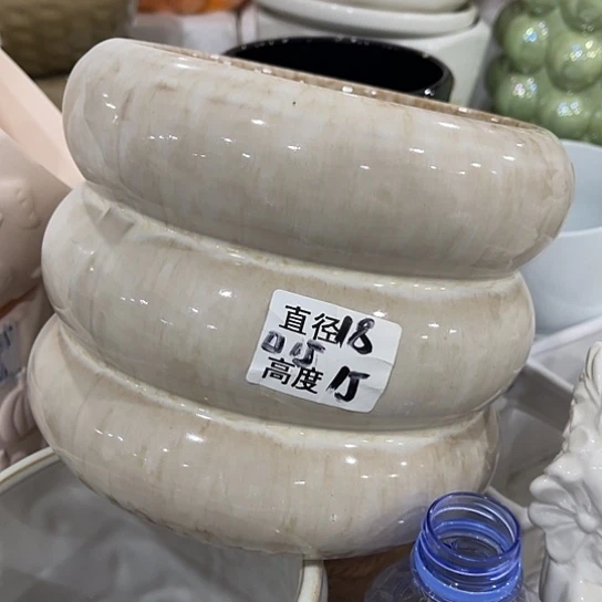 多肉绿植陶瓷花盆9.9包邮，有孔