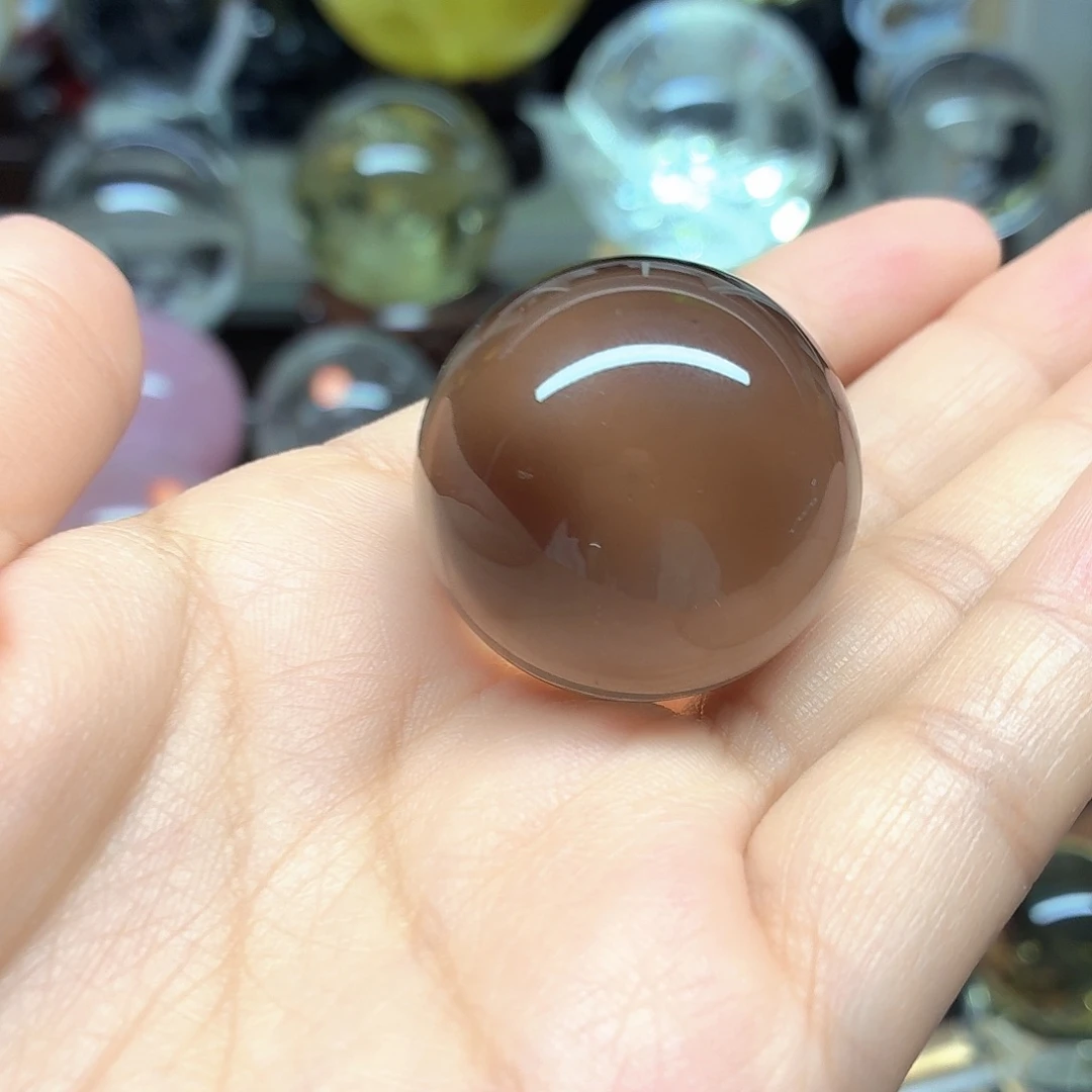 梅****未镶嵌水晶珠宝半成品茶晶意境山A991