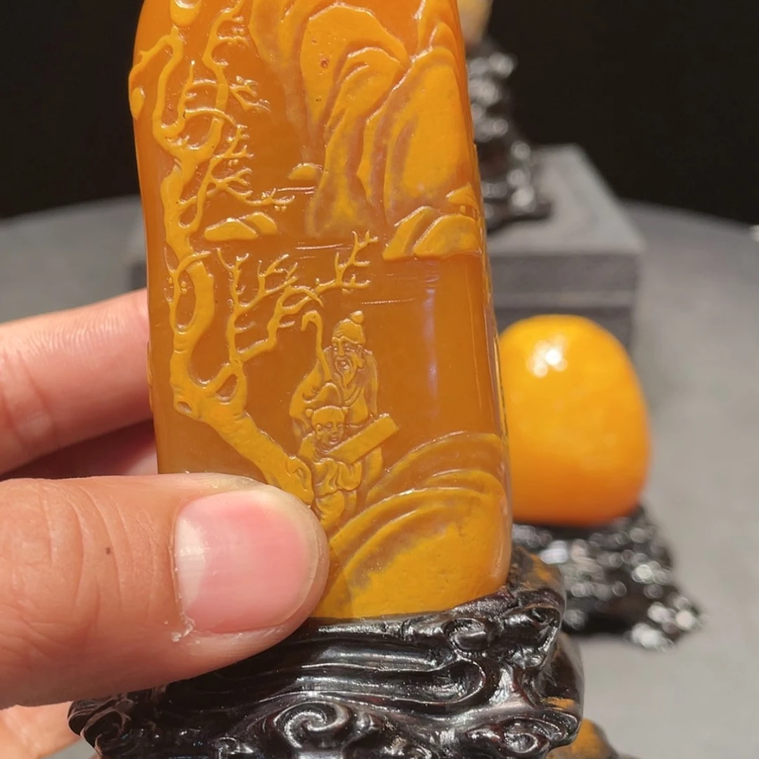 【闪购商品】寿山石抖****好山水画作品欣赏