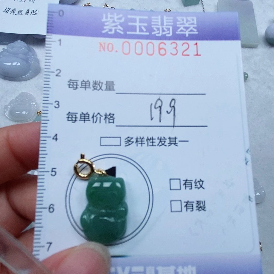 翡翠未镶嵌颈饰猫猫