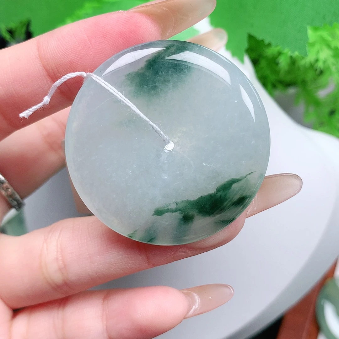 翡翠未镶嵌颈饰平安40.1-5.8