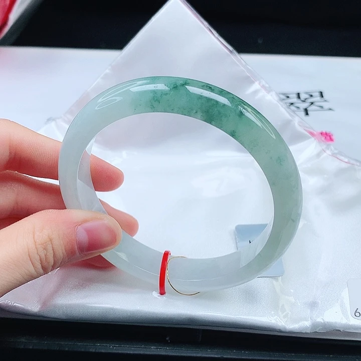 翡翠手镯未镶嵌缅甸天然a货手镯60+