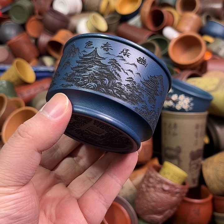 紫砂茶杯全手工紫砂主人杯