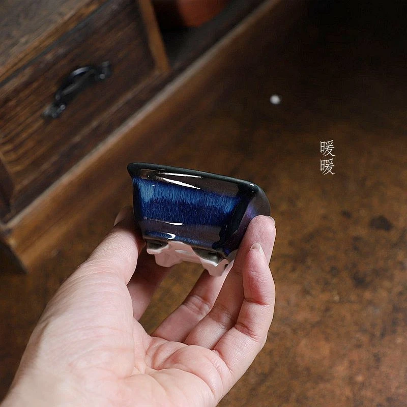 『开口小四方』暖暖精选釉盆陶瓷星宇款拇指多色多肉盆景菖蒲