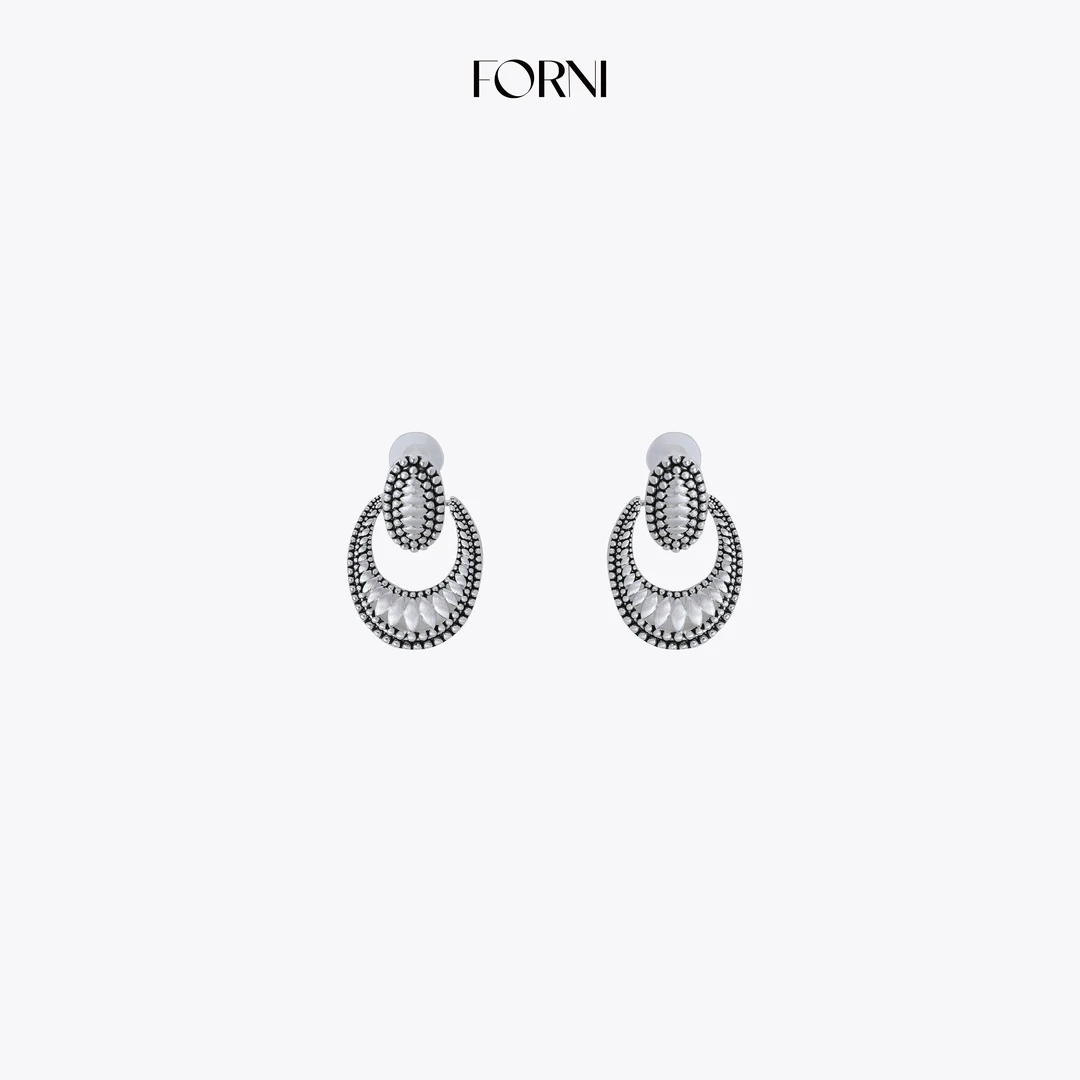 铜合金耳饰 FORNI 埃及女神 超夸张度假风复古几何圆形铜质耳饰