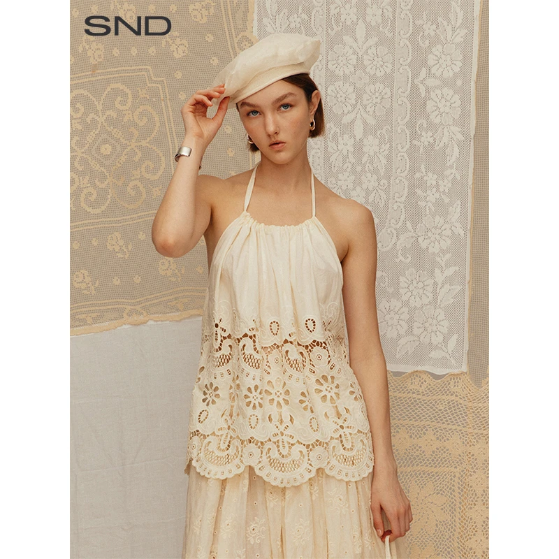 【DEPLUMER 设计师品牌】SND SS25 冷染碎褶领A形挂脖上衣