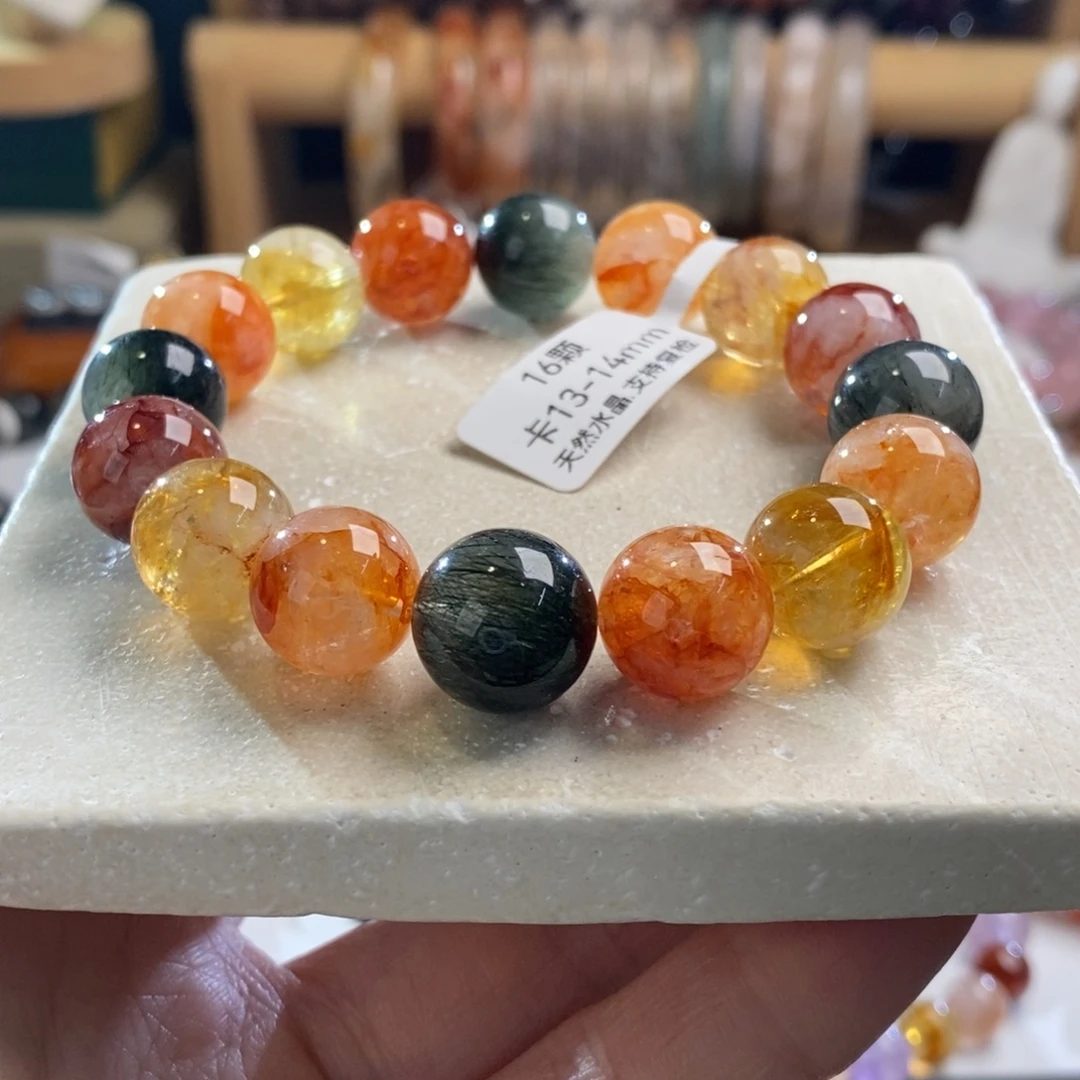 水晶手链未镶嵌多宝胶花