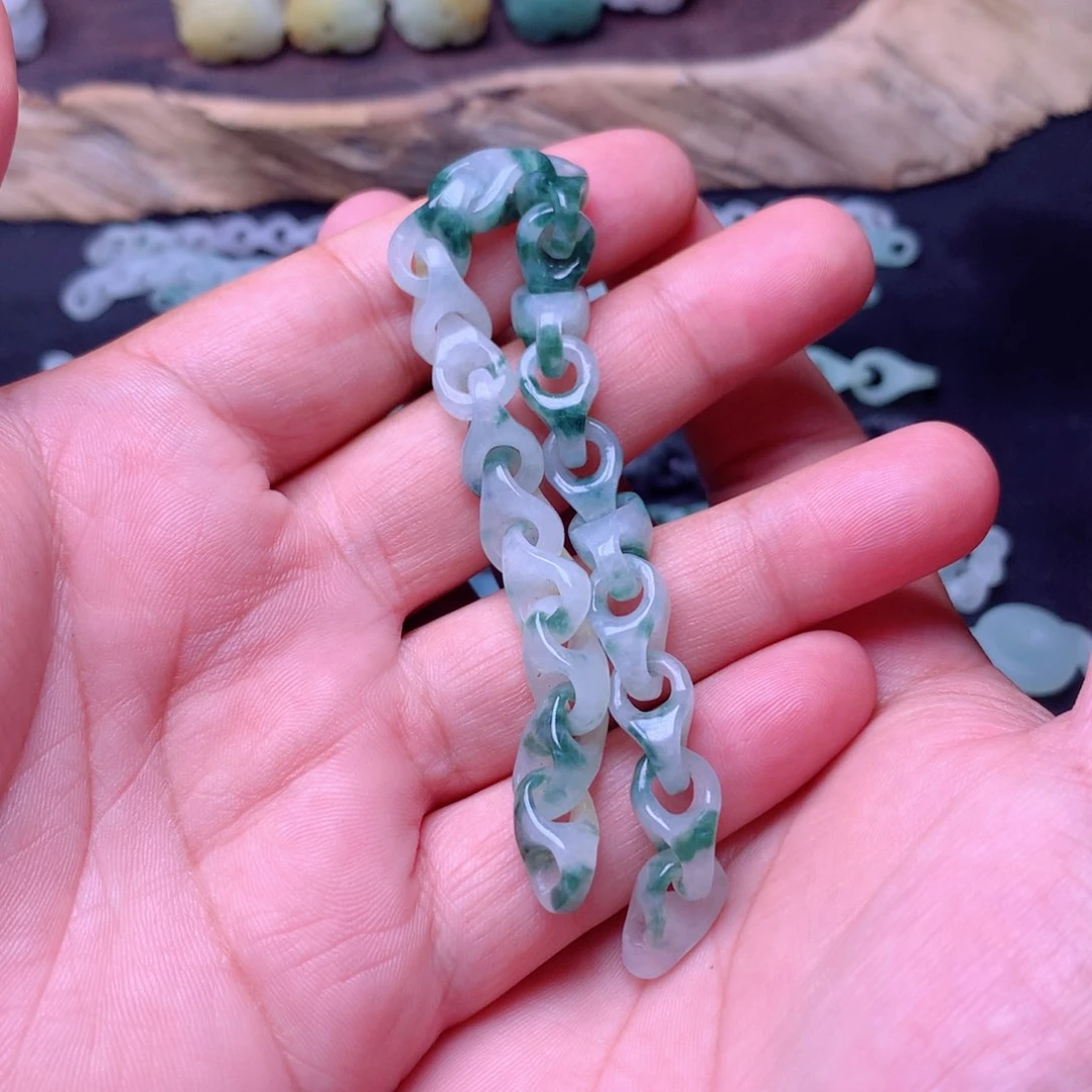 随***忆定制翡翠未镶嵌手链