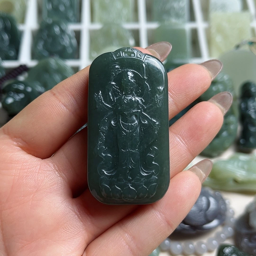 和田玉未镶嵌挂件